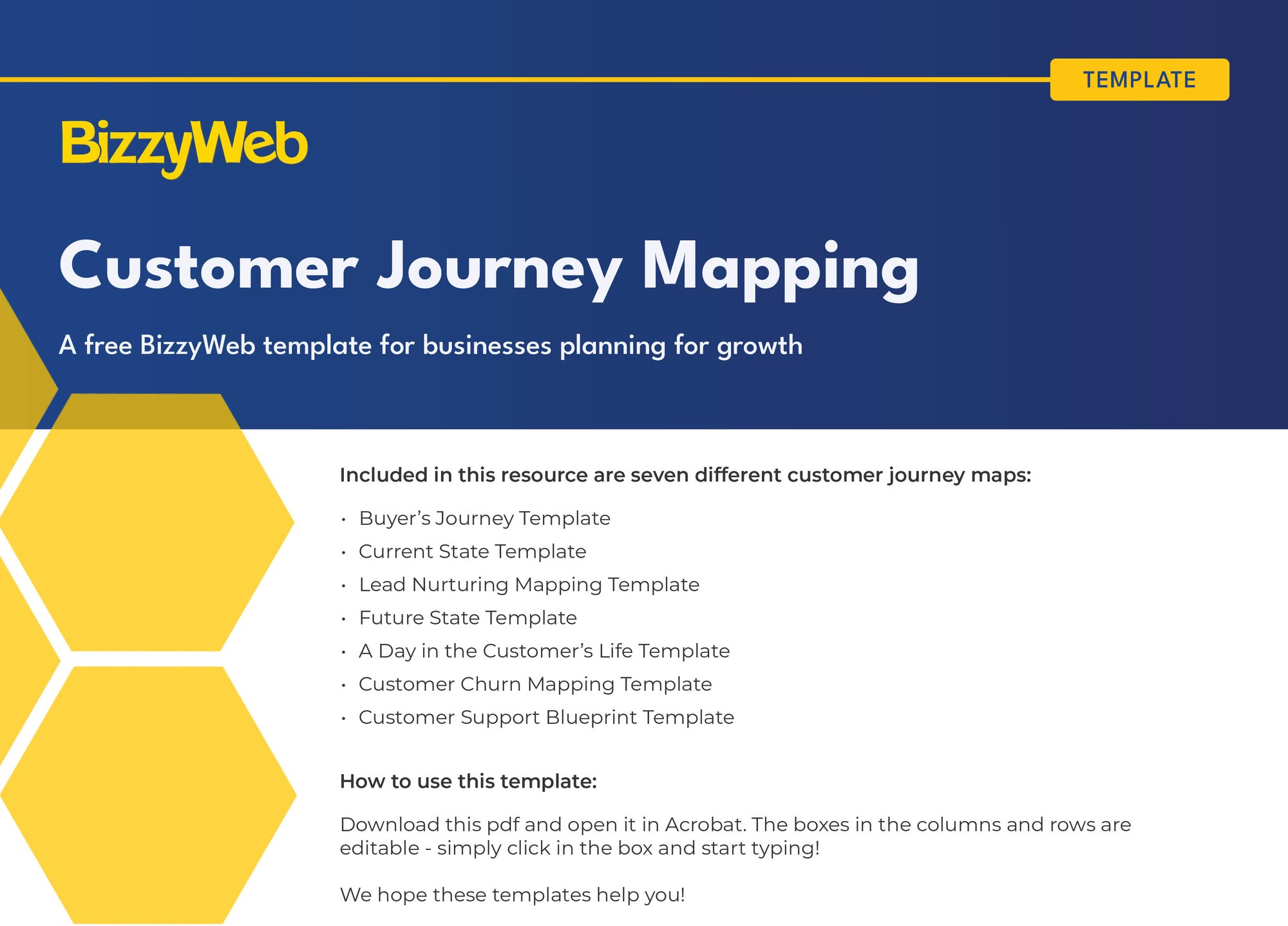 Customer Journey Map Template COVER