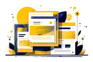 stylized illustration of a smartphone displaying a webpage