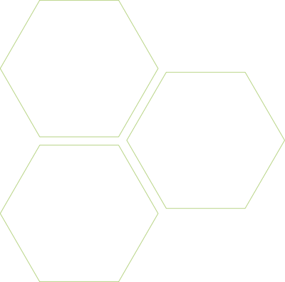 hexagons-outlines green