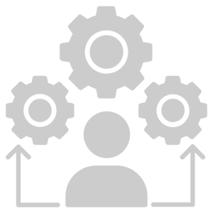person icon with gears